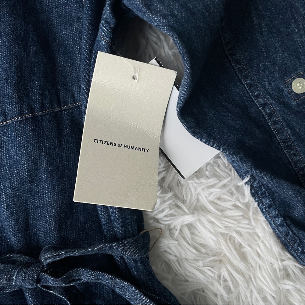 Citizens of Humanity Kayla Tie-Waist Denim Shirt Dress - Picture 9 of 14
